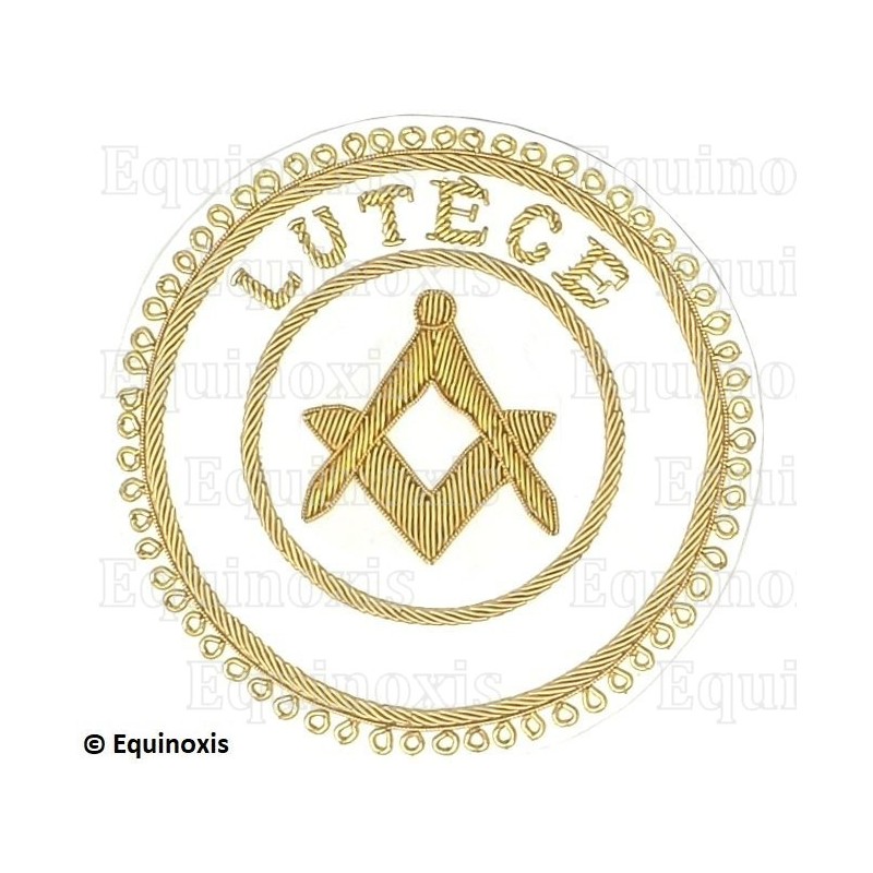 Badge / Macaron GLNF – Grande tenue provinciale – Assistant Grand Maître – Lutèce – Brodé main